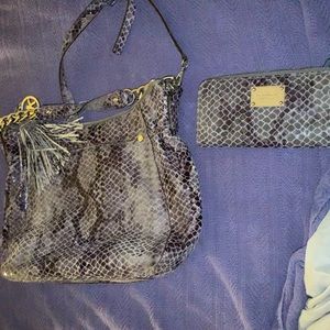Michael Kors snake purse and wallet